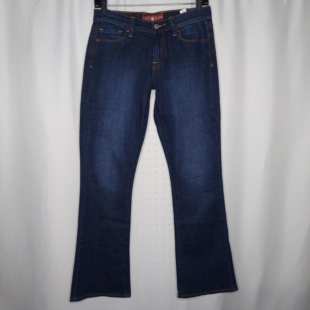 Lucky Brand Sofia Bootcut Jeans Womens‎ 4/27 Dark Blue Stretch Denim Mid-Rise